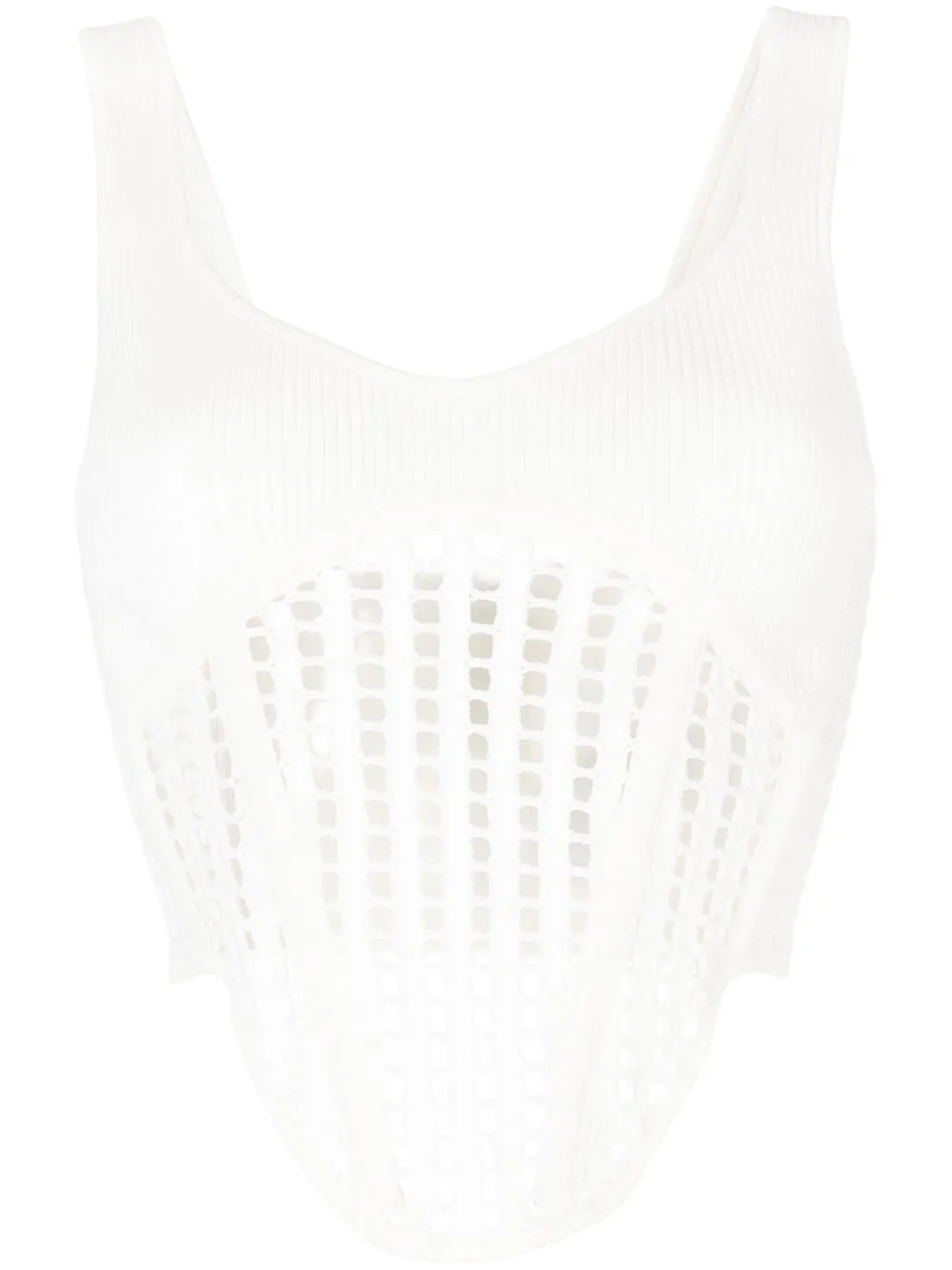 

Dion Lee top de ganchillo - Blanco