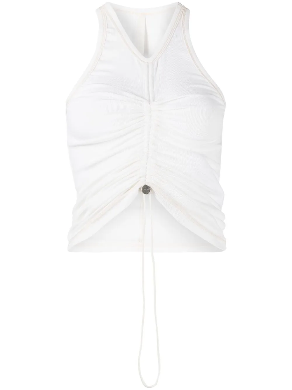 

Dion Lee Sheer gathered-front tank top - White