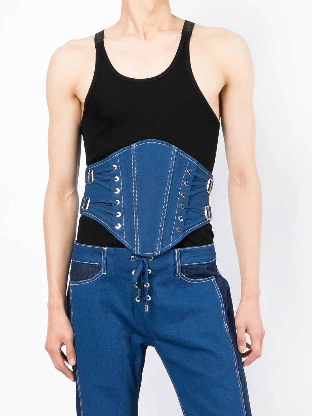 dion lee denim corset