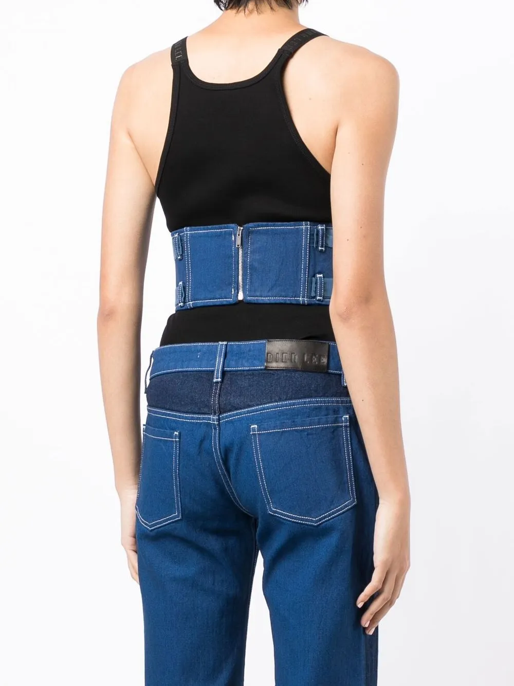 dion lee denim corset