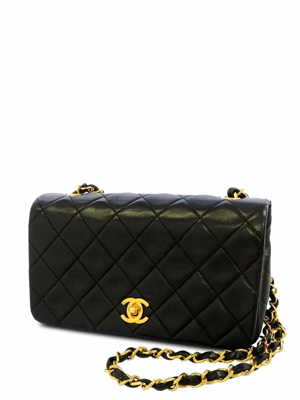 фото Chanel pre-owned стеганая сумка на плечо с логотипом cc