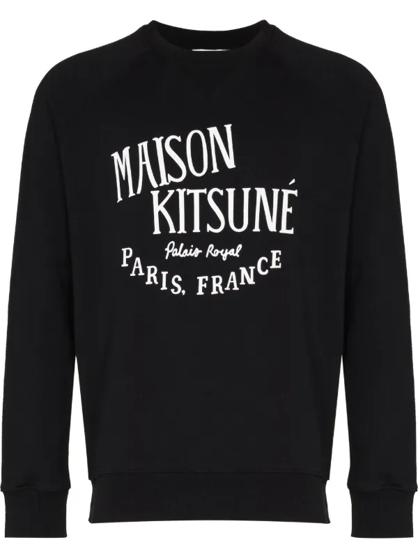 Maison Kitsune ロゴスウェット Maison Kitsune ロゴ刺繍スウェット