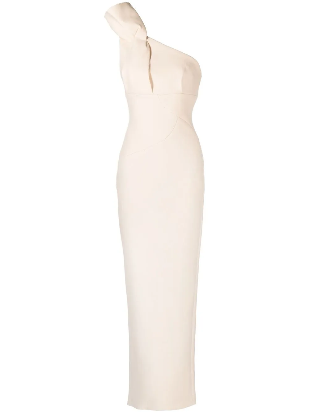 

Rachel Gilbert Miche one-shoulder maxi gown - Neutrals