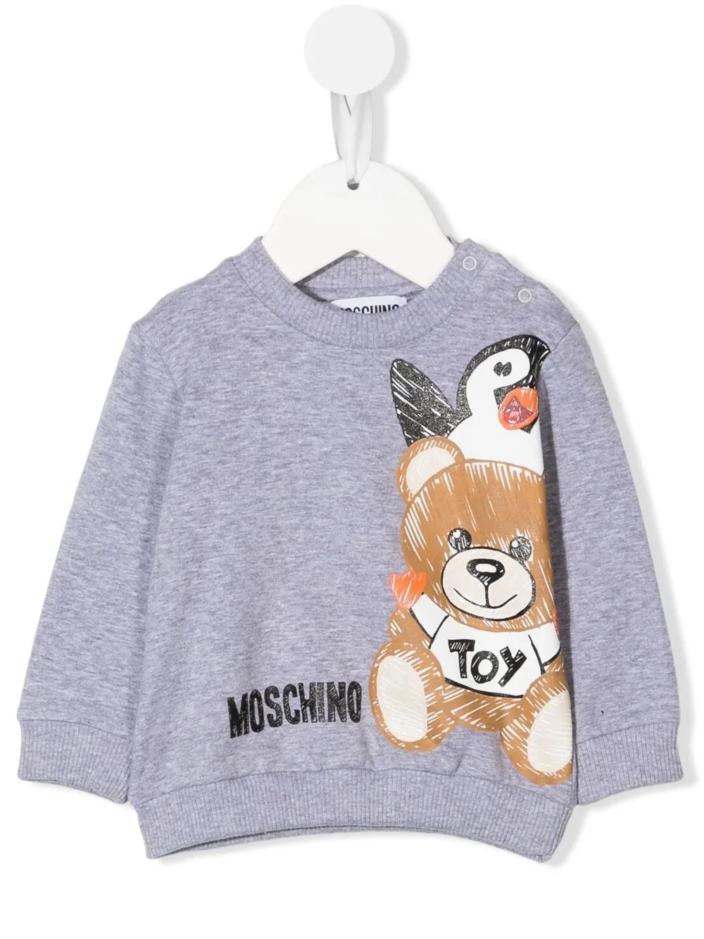 

Moschino Kids sudadera con estampado gráfico - Gris