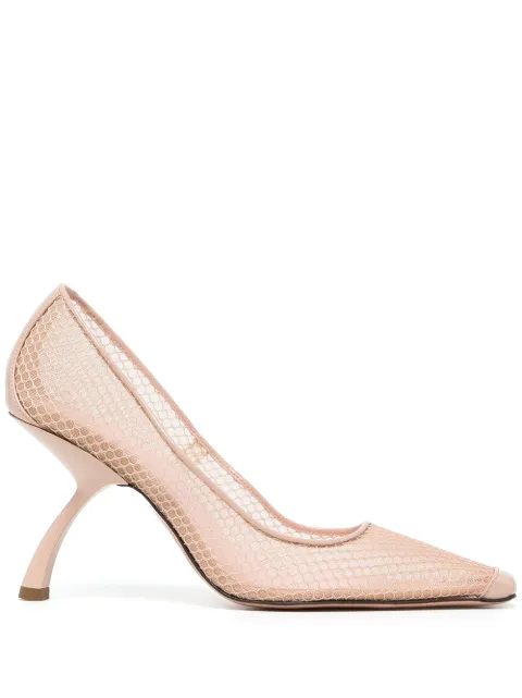 Pīferi Tania 85mm square-toe pumps