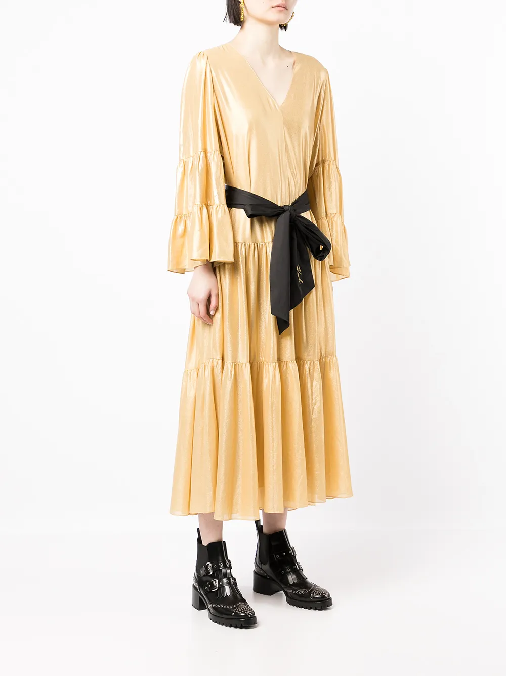Karl Lagerfeld metallic tied-waist dress | Dresses | Image 3