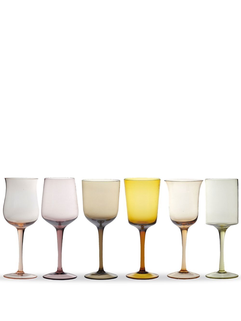 Bitossi Ceramiche Set Of Six Glasses In Pink