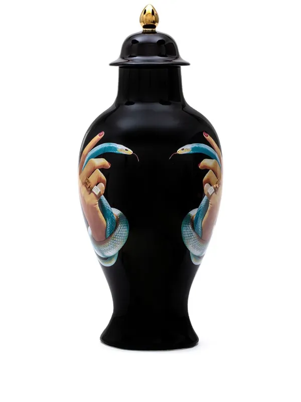 Seletti Hand With Snakes フラワーベース | ブラック | FARFETCH JP