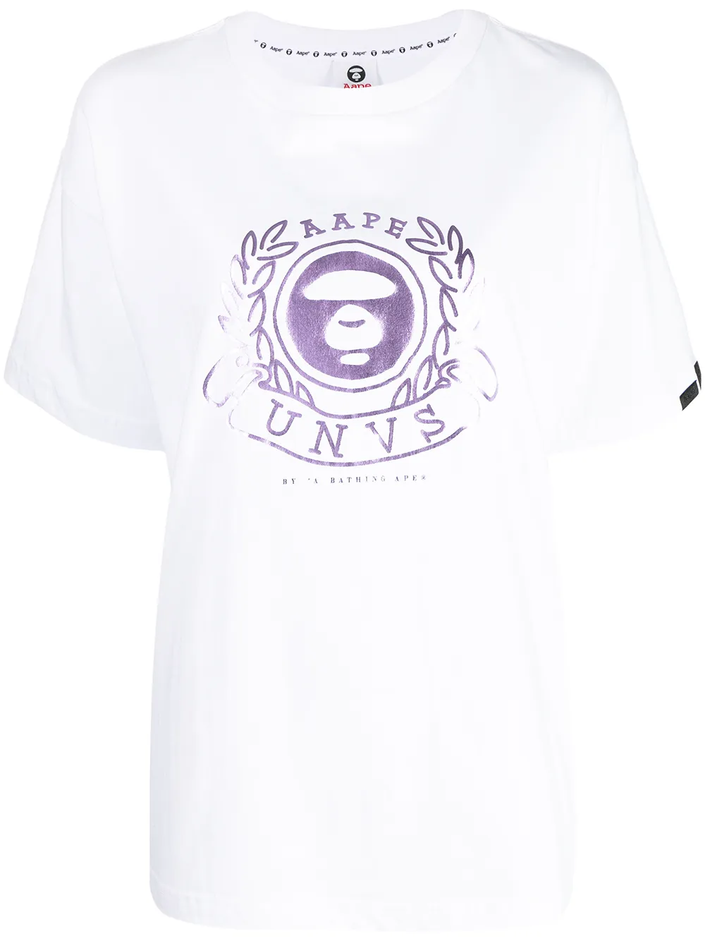 

AAPE BY *A BATHING APE® playera con logo estampado - Blanco