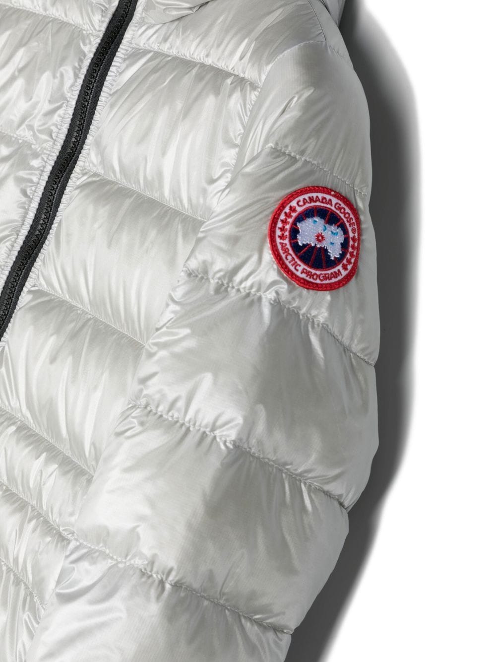 canada goose kids cypress hooded puffer jacket - silver