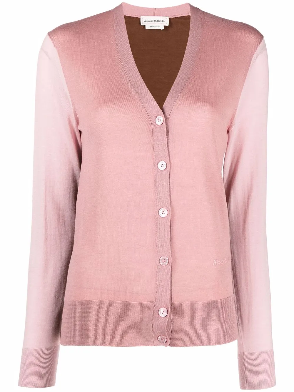 colour-block cashmere-knit cardigan