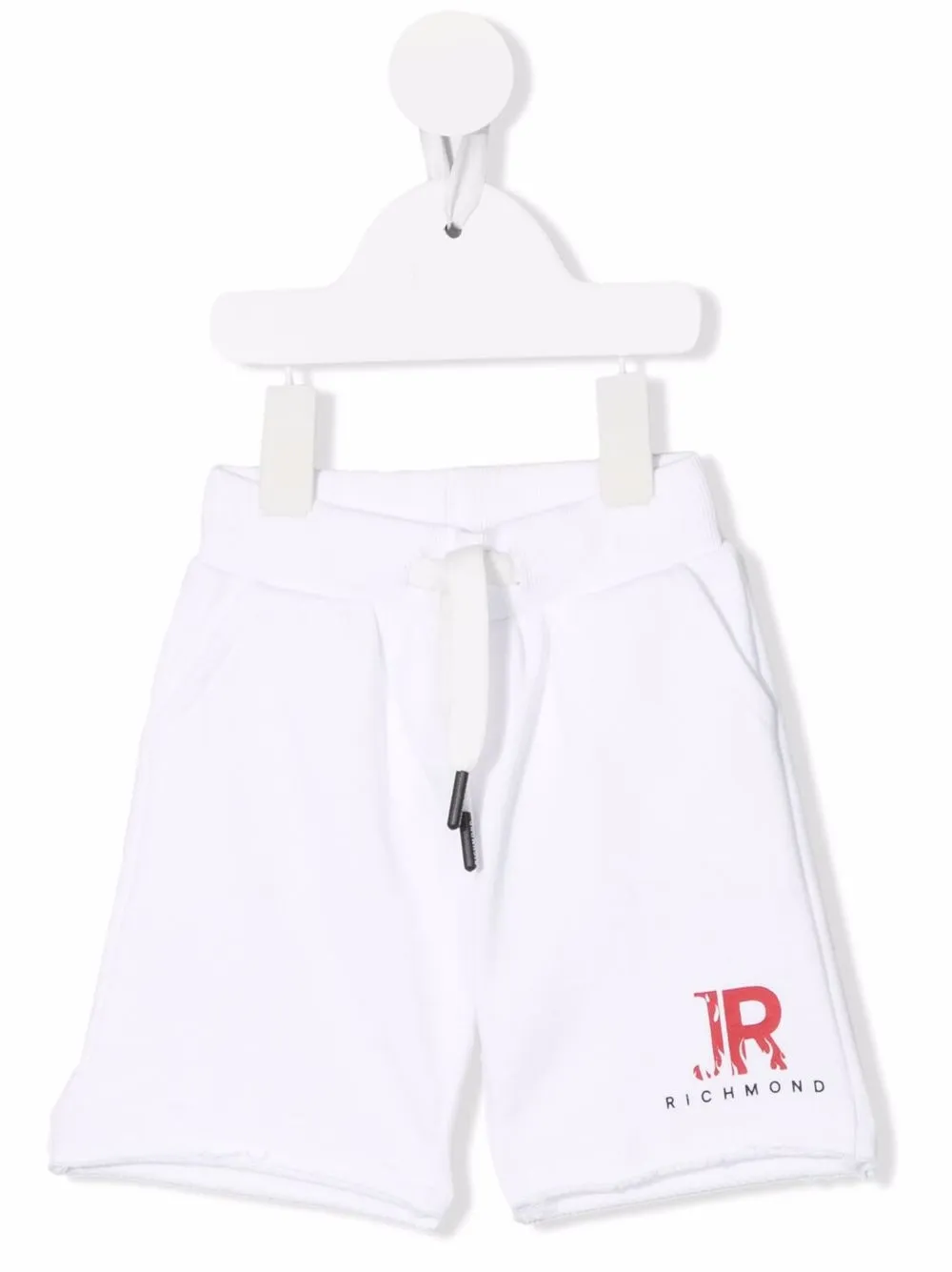 

John Richmond Junior logo-print track shorts - White