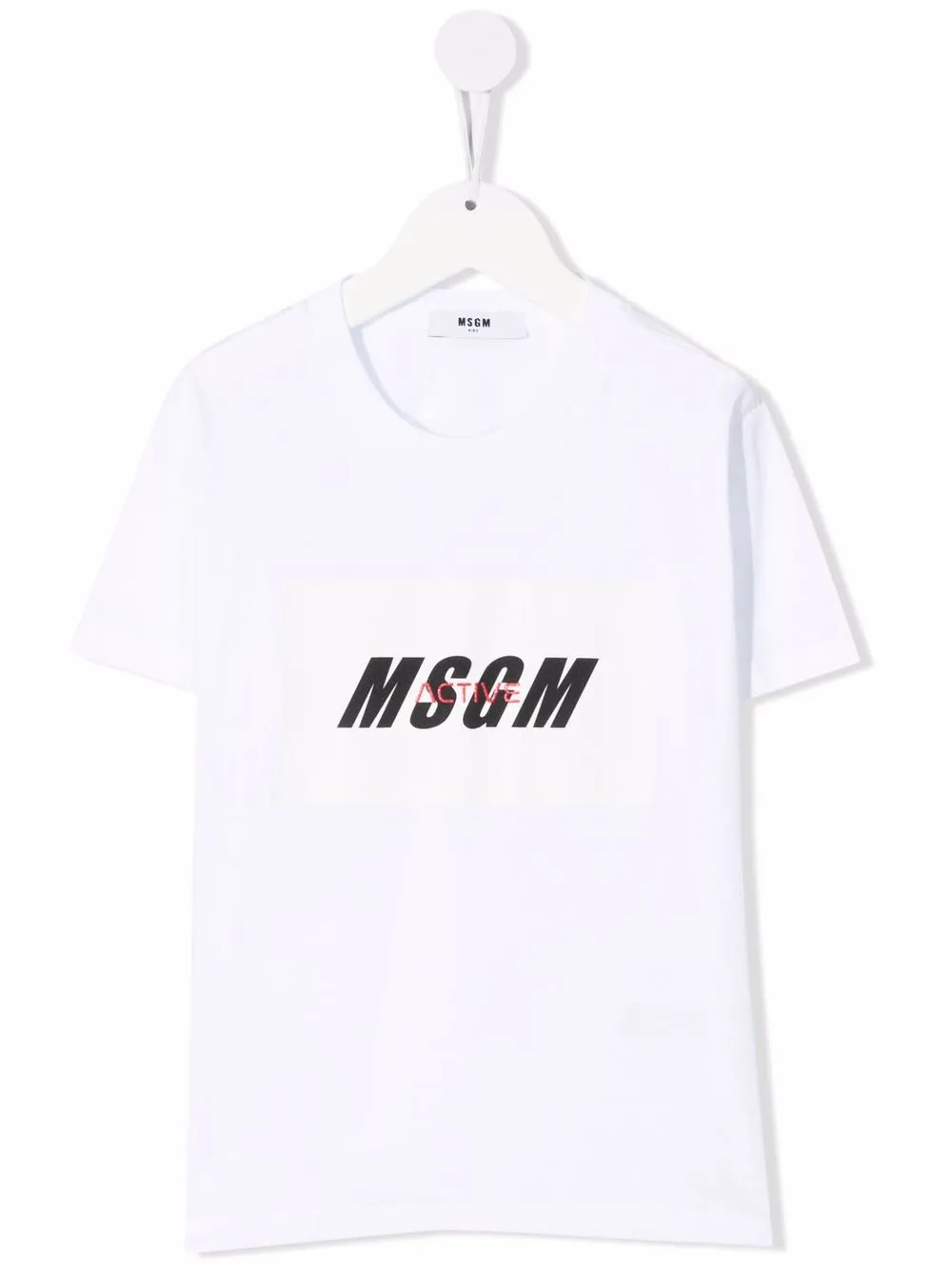 

MSGM Kids playera manga corta con logo estampado - Blanco