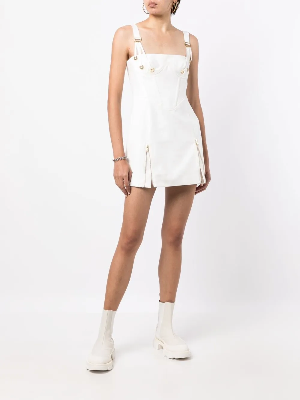 Dion Lee Mini-jurk met rits - IVORY