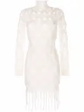Dion Lee two-tone cable mini dress - White