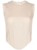 Dion Lee fine-ribbed corset tank top - Brown