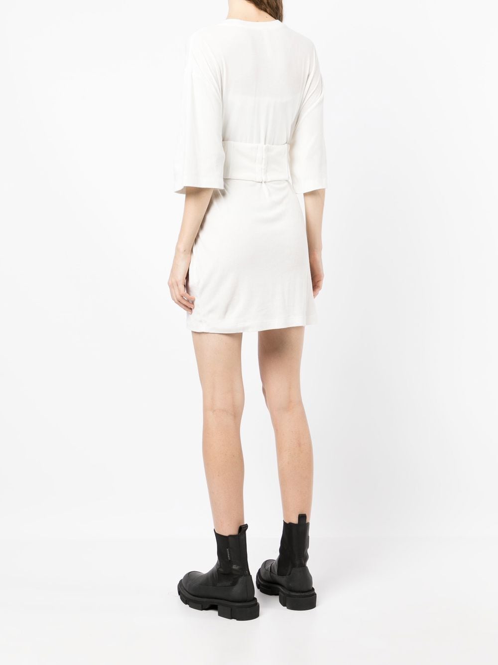Shop Dion Lee Corset-detail Tunic Top In White