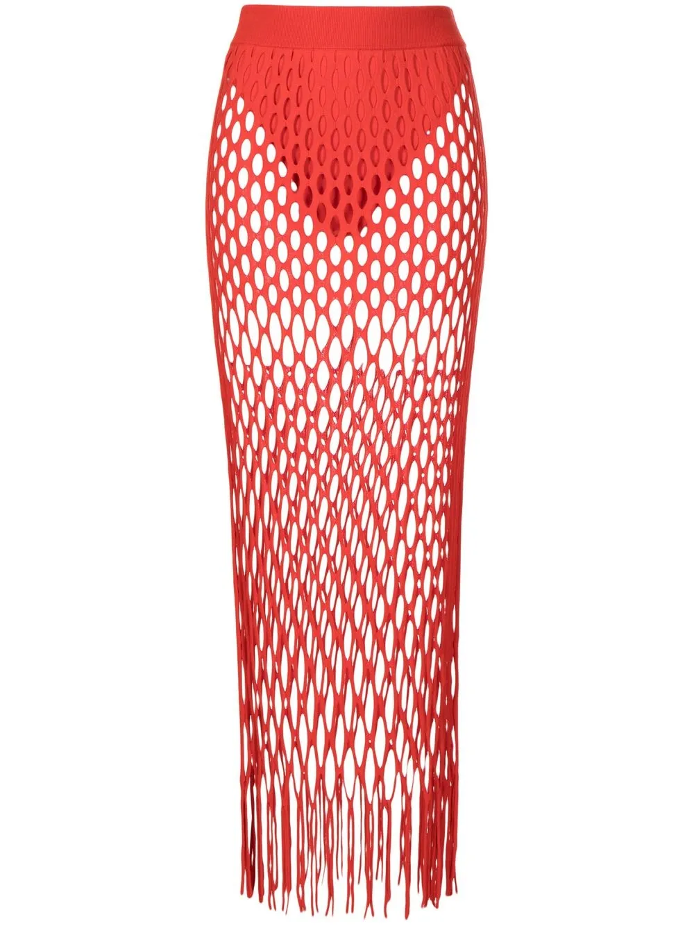 

Dion Lee Reef net skirt - Red