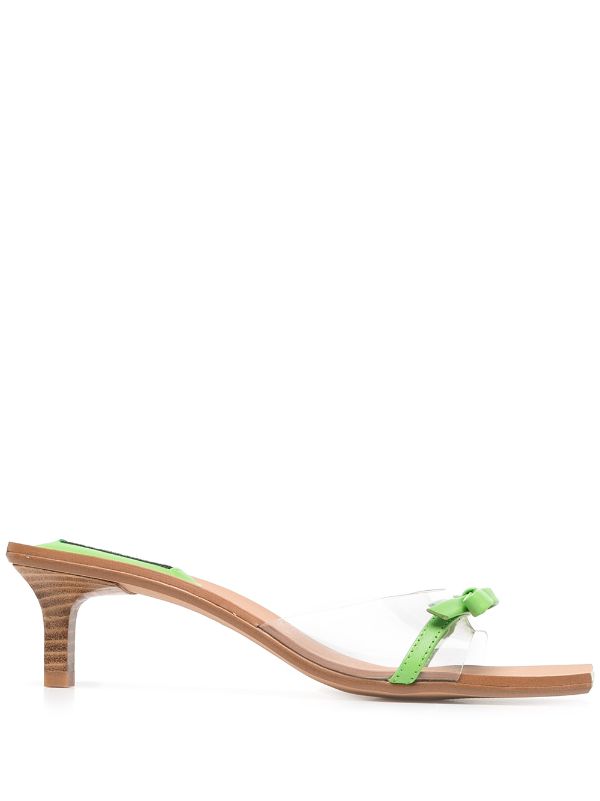 Green hot sale bow sandals