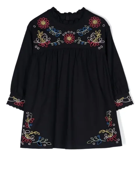 Chloé Kids Kleid mit Blumenstickerei