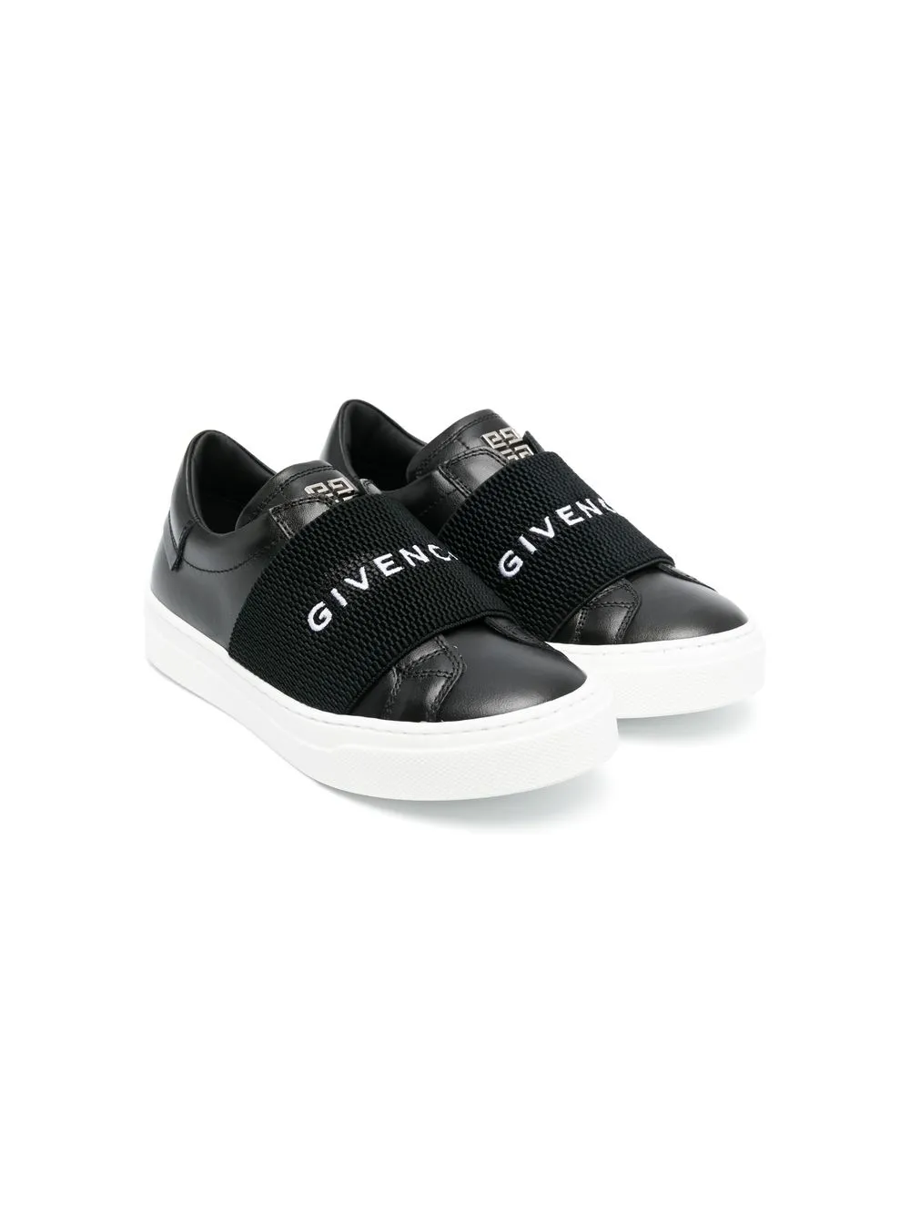 

Givenchy Kids logo-strap slip-on sneakers - Black