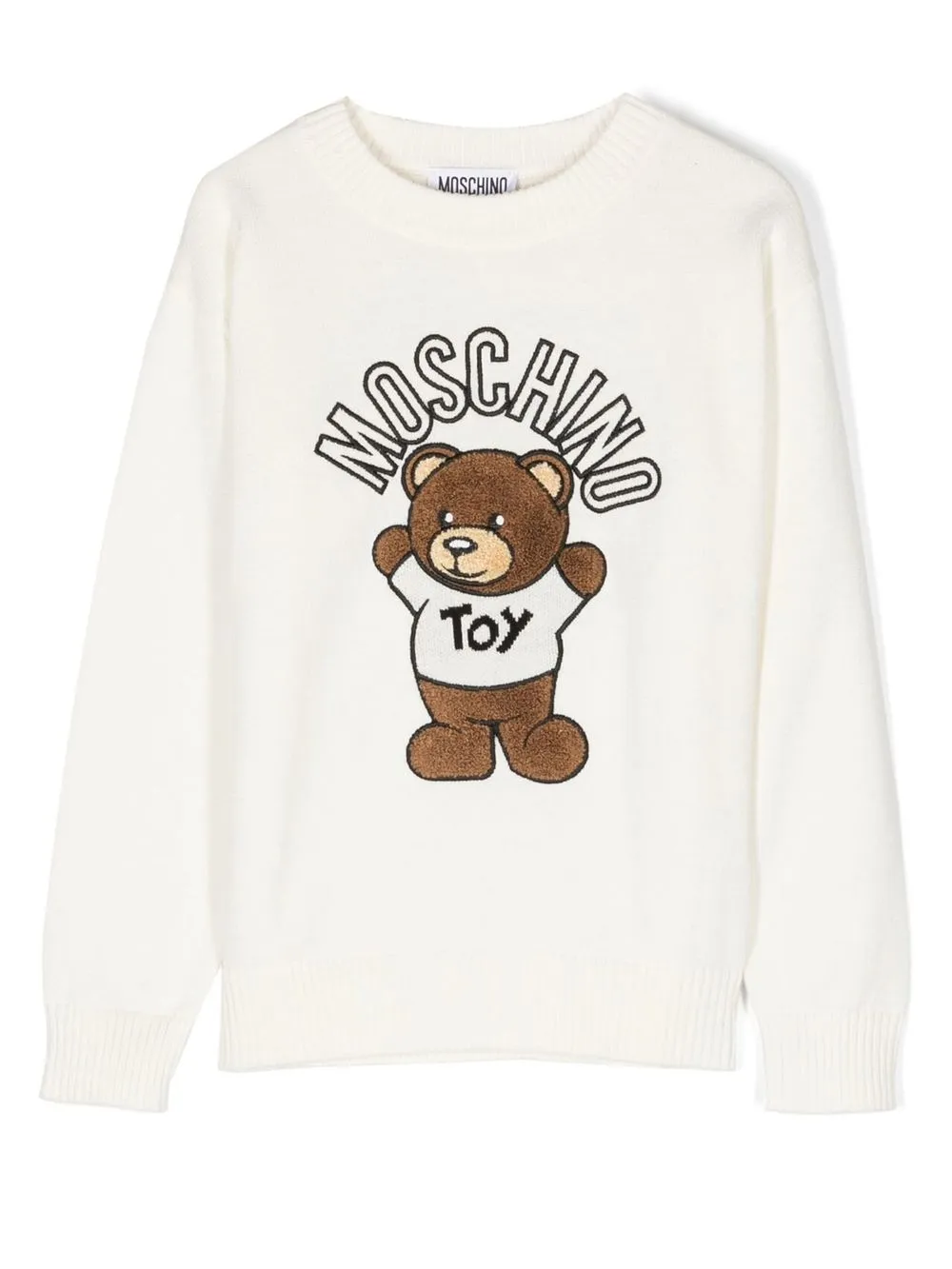 

Moschino Kids Teddy Bear-motif crew-neck jumper - White