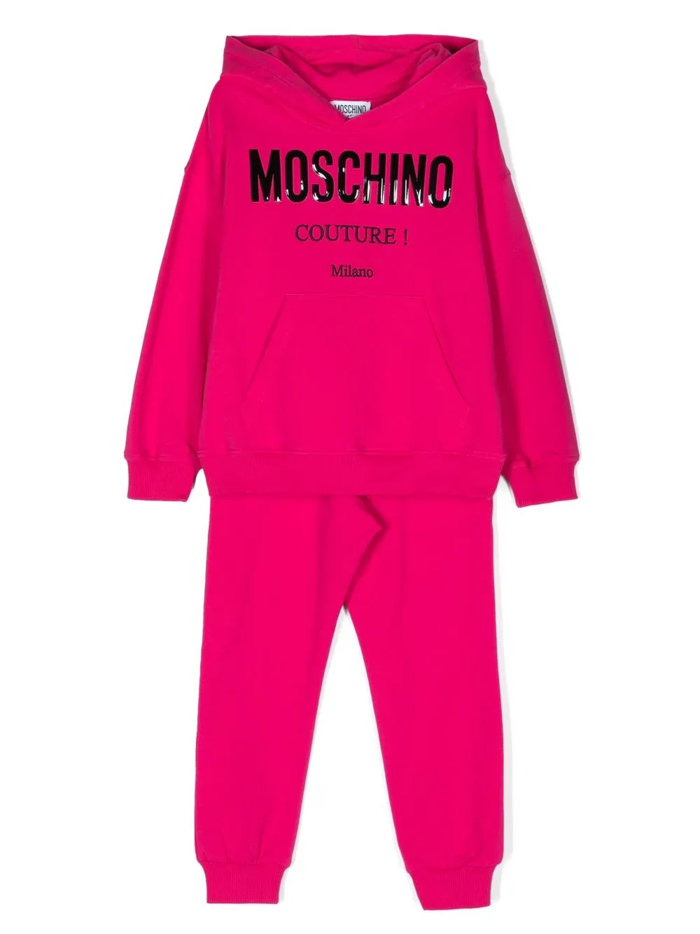 

Moschino Kids traje de baño con logo bordado - Rosado