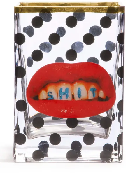 Seletti polka-dot small glass vase