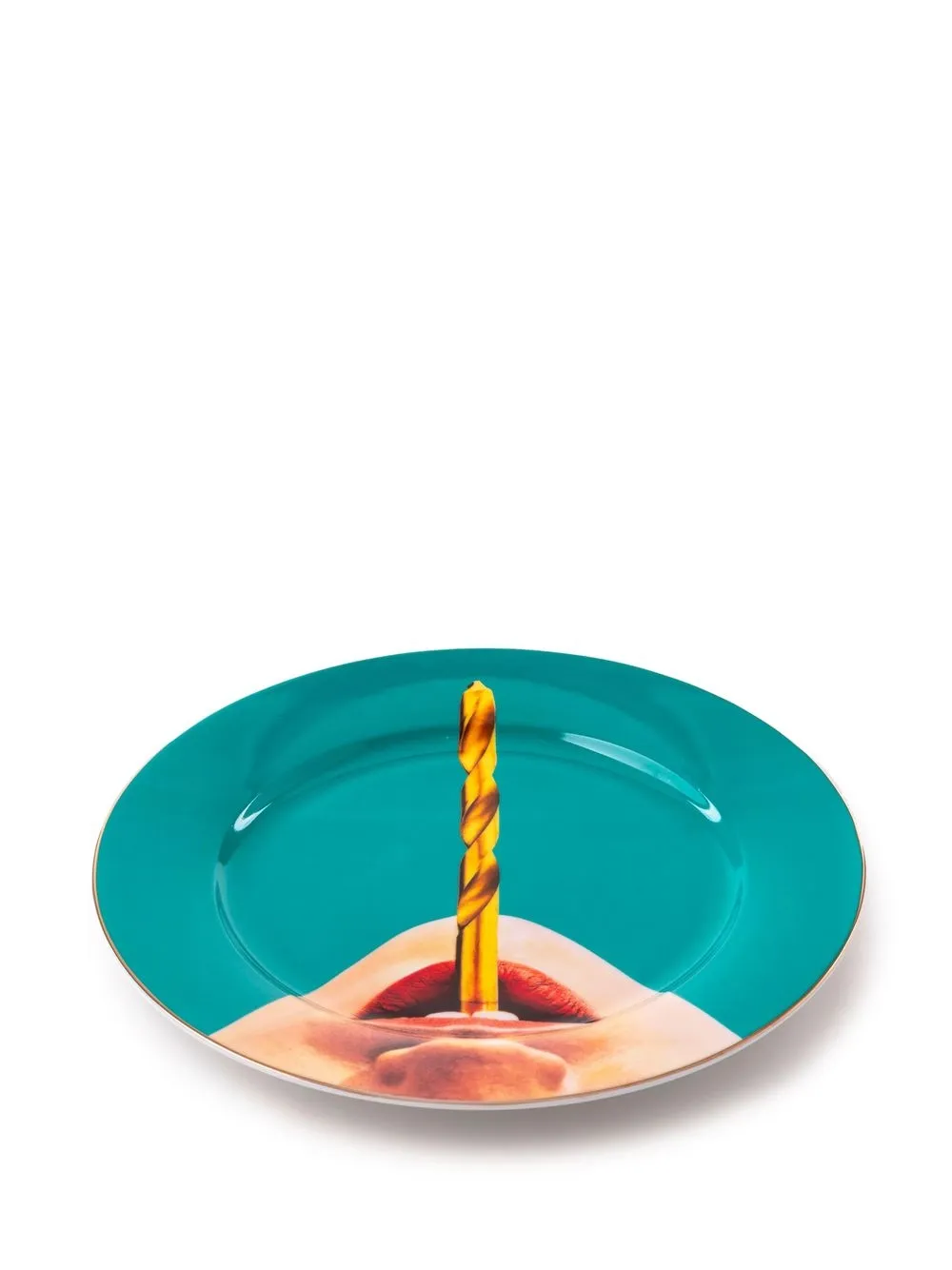 Seletti Drill Plate In Blue