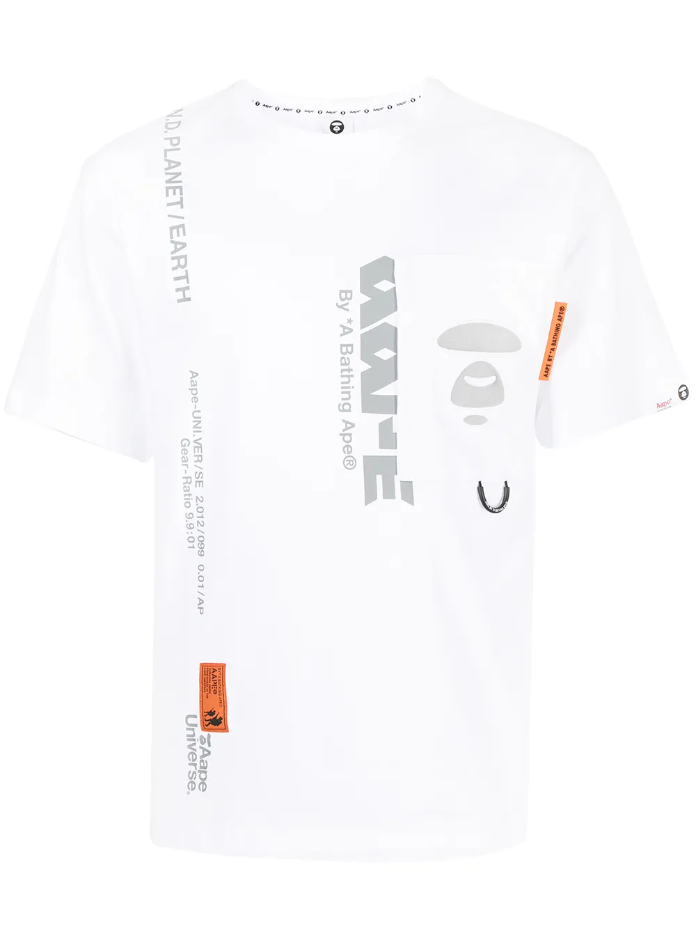 

AAPE BY *A BATHING APE® logo-print short-sleeved T-shirt - White