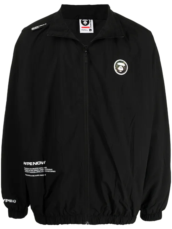 AAPE BY *A BATHING APE® logo-patch zip-up Jacket - Farfetch