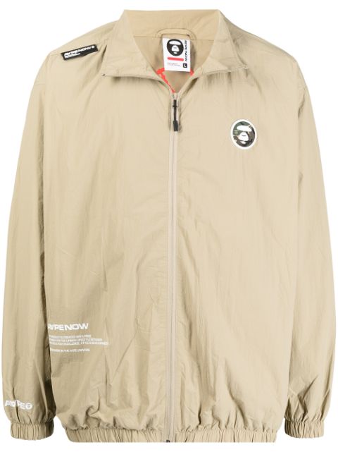 AAPE BY *A BATHING APE logo-patch zip-up jacket Men