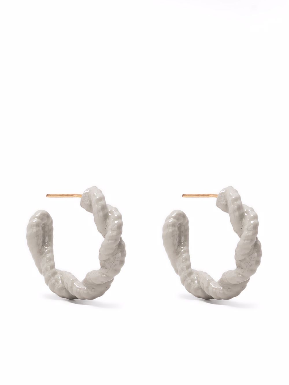 фото Patou enamelled twist earrings