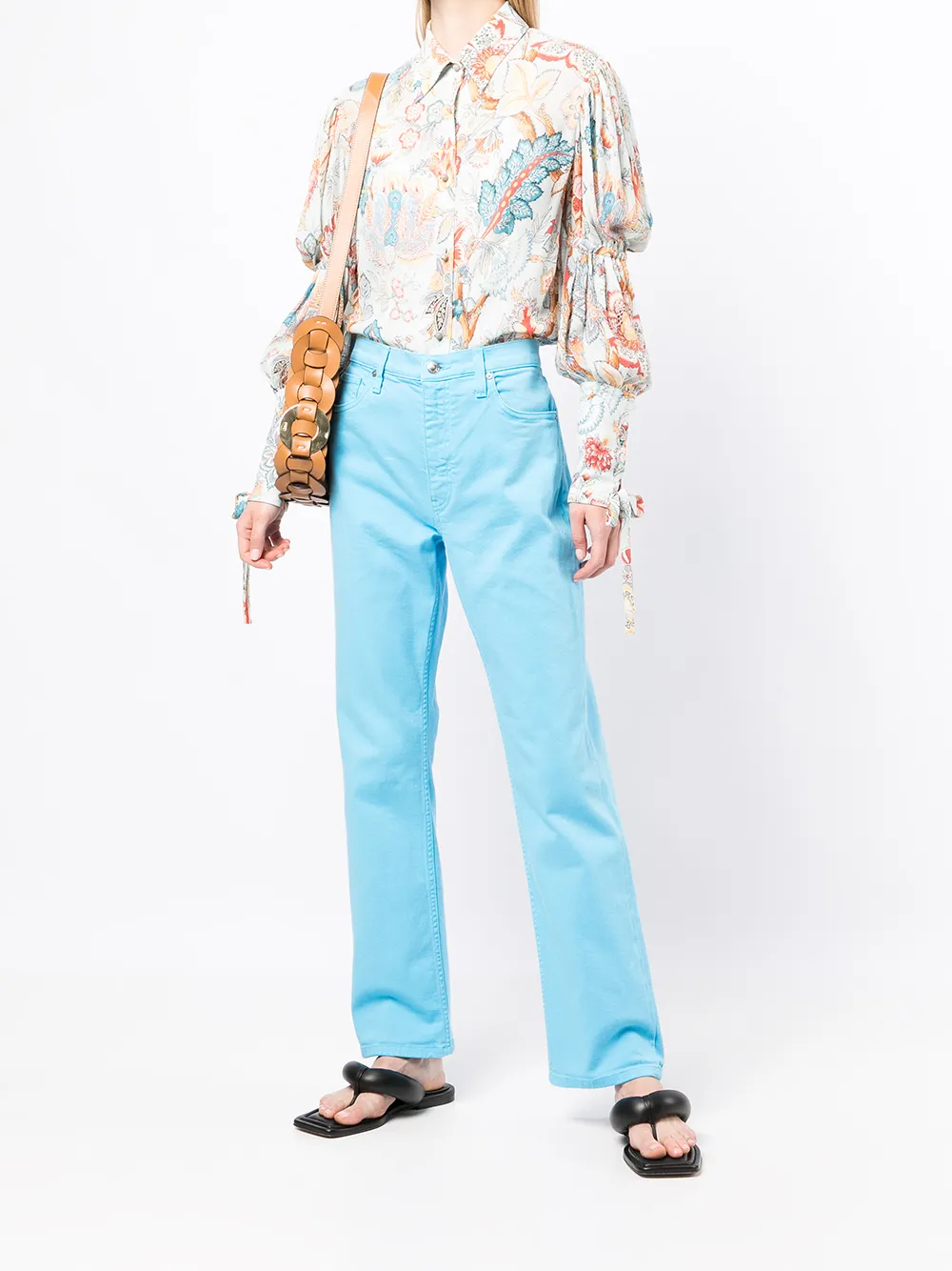 ETRO Blouse met bloemenprint - Blauw