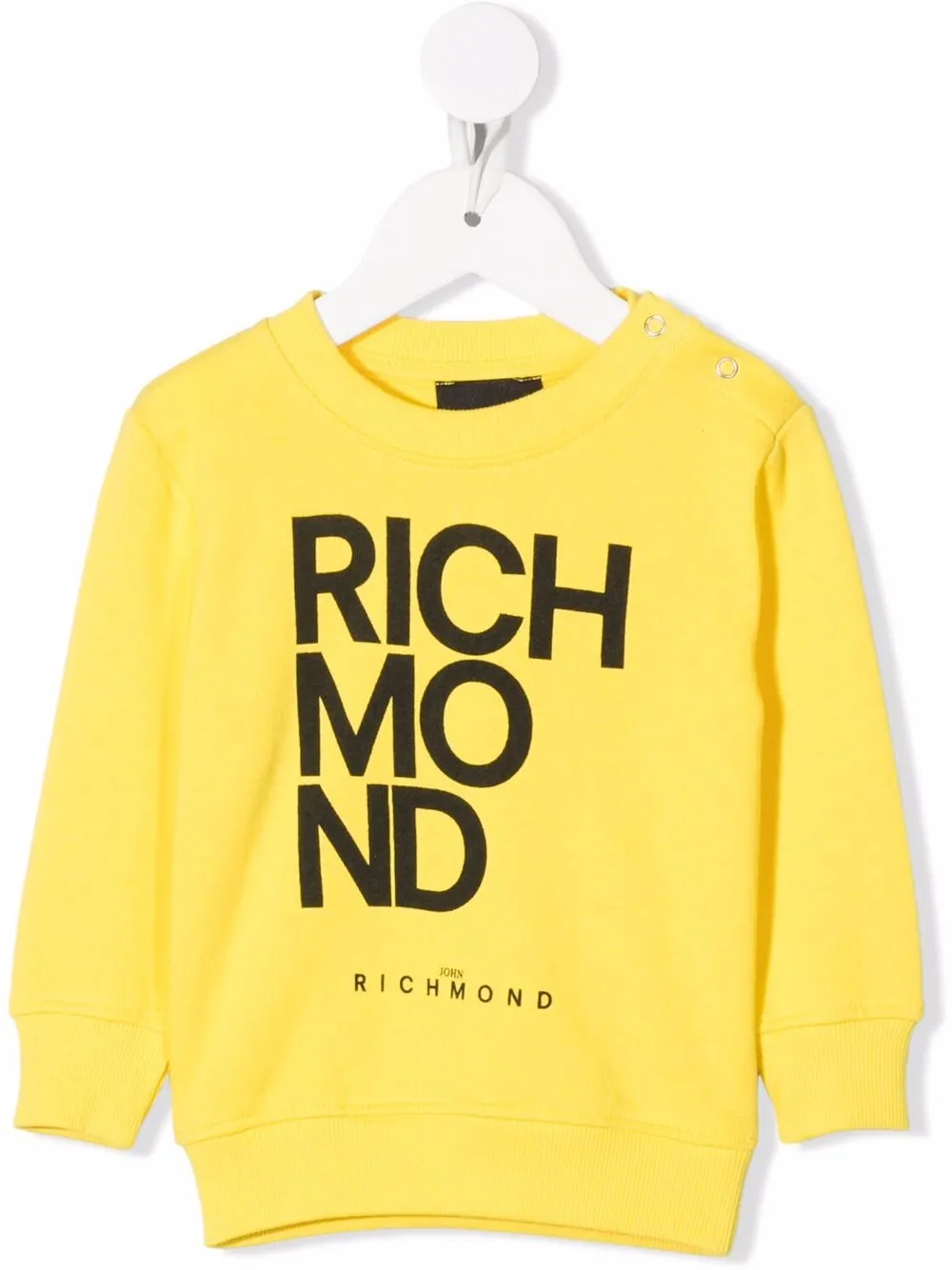 

John Richmond Junior sudadera con logo estampado - Amarillo