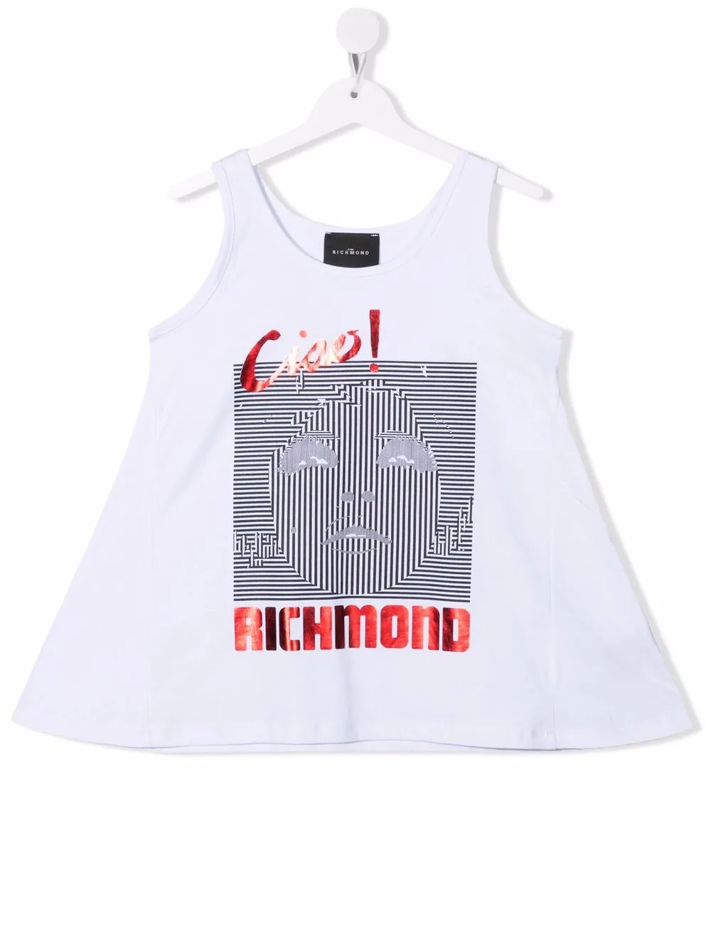 

John Richmond Junior playera con estampado gráfico - Blanco