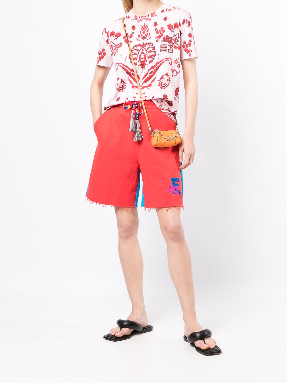 ETRO Shorts met vlakken - Rood