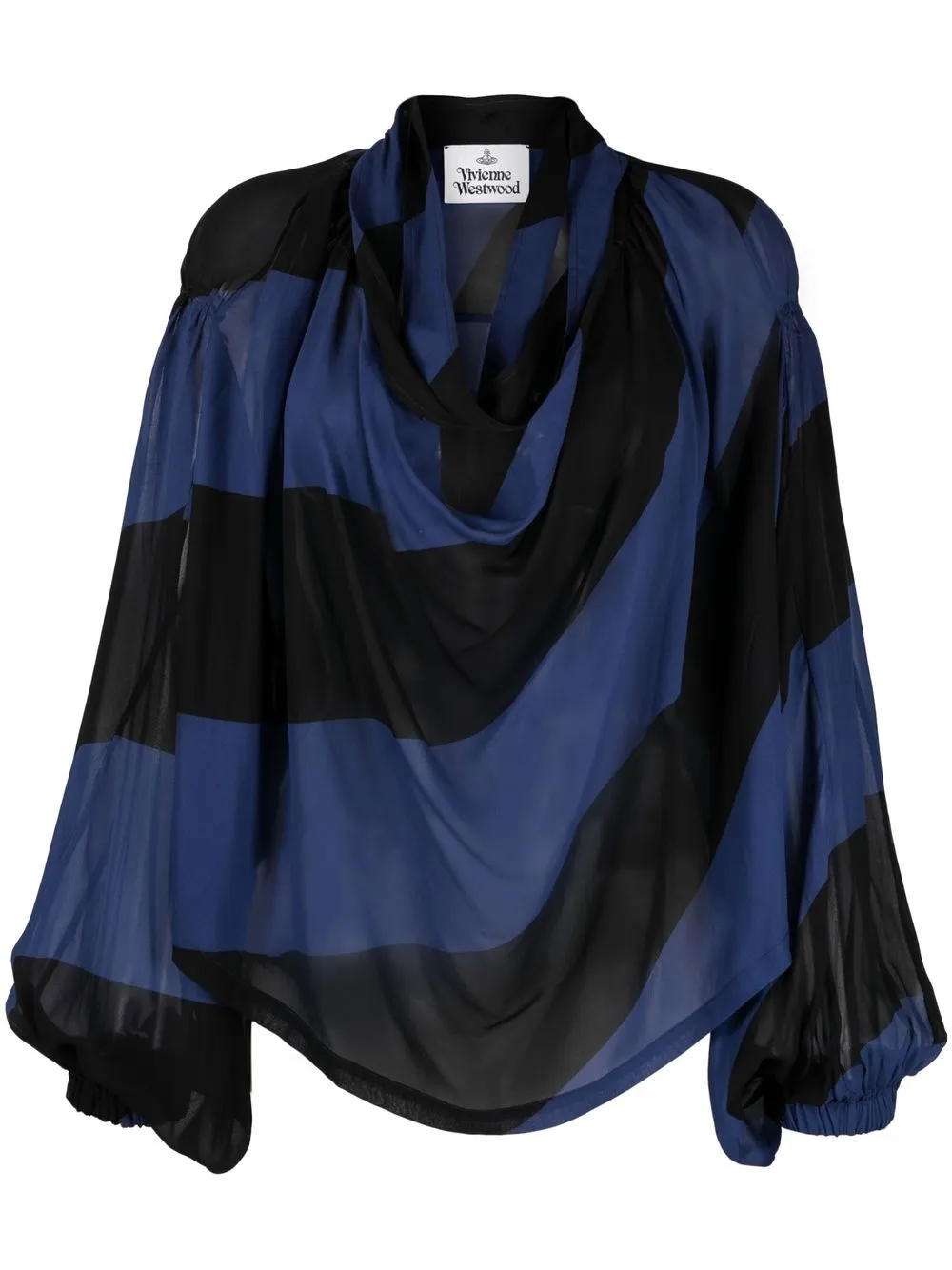 

Vivienne Westwood top drapeado a rayas verticales - Azul