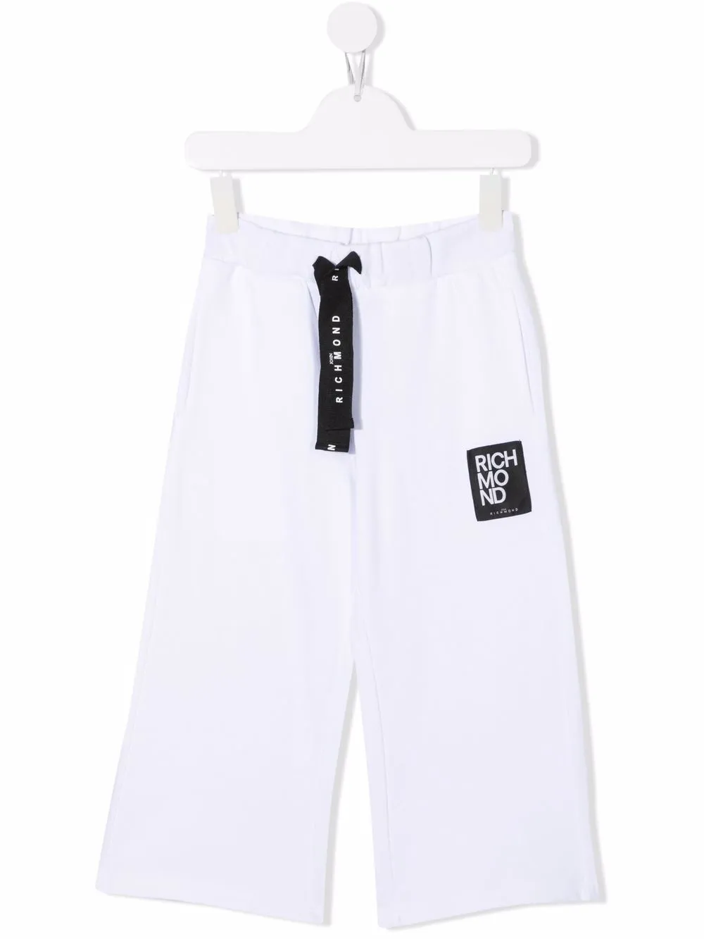 

John Richmond Junior pants con parche del logo - Blanco