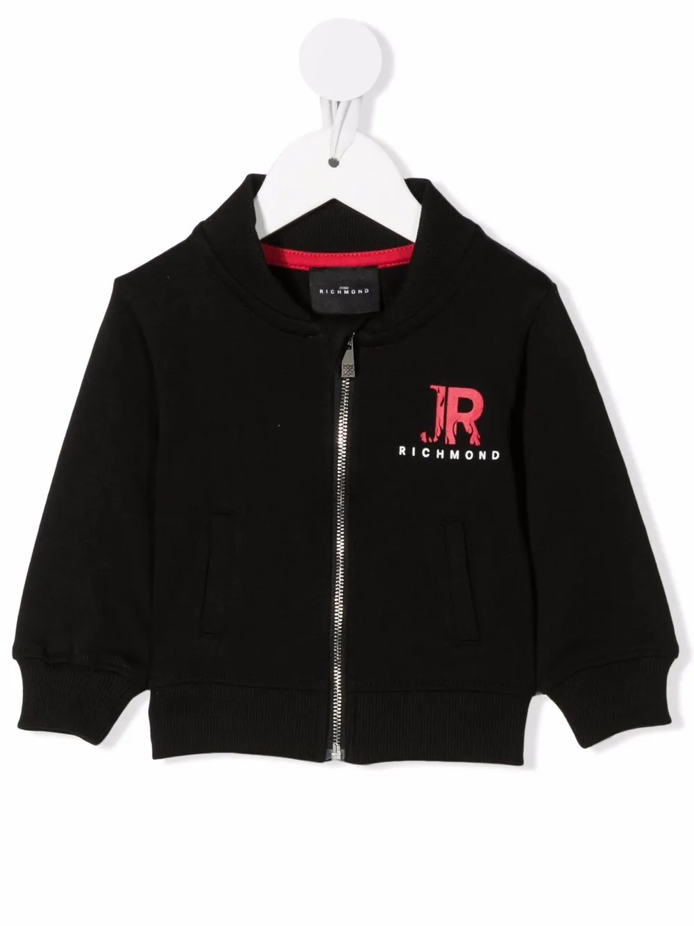 

John Richmond Junior logo-print zip-up sweatshirt - Black