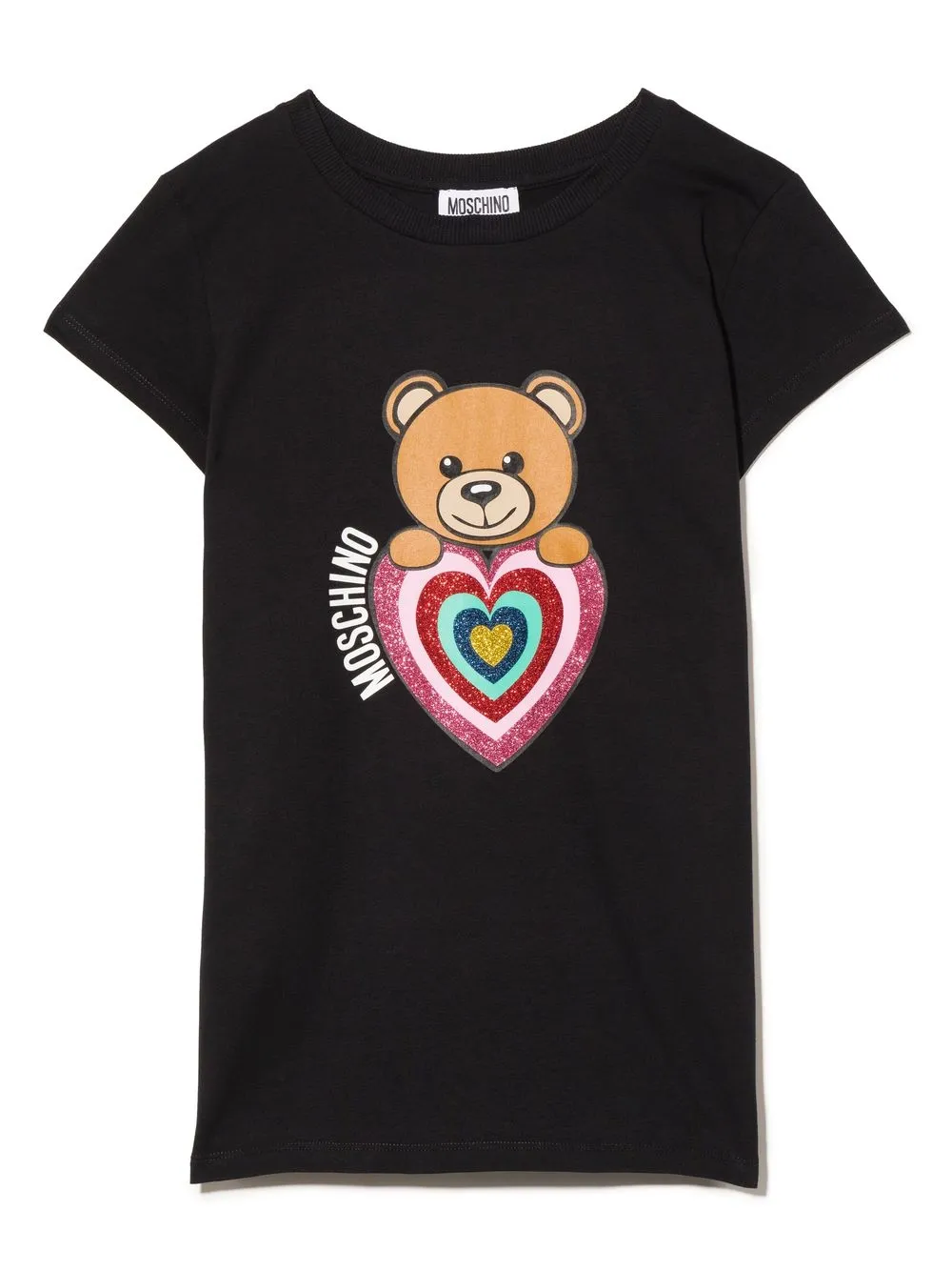 

Moschino Kids Teddy Bear Heart-print T-shirt - Black