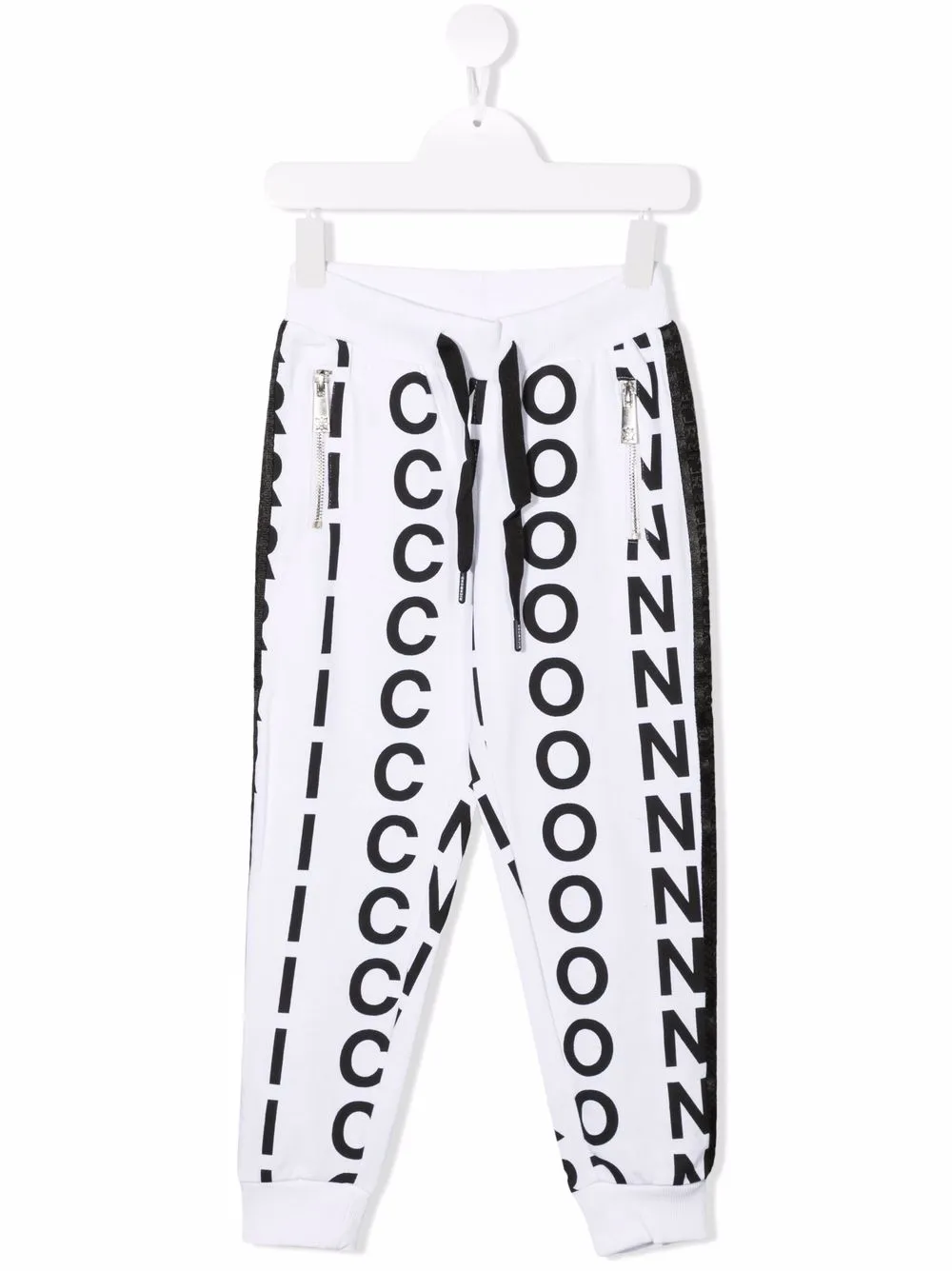 

John Richmond Junior pants con logo estampado - Blanco