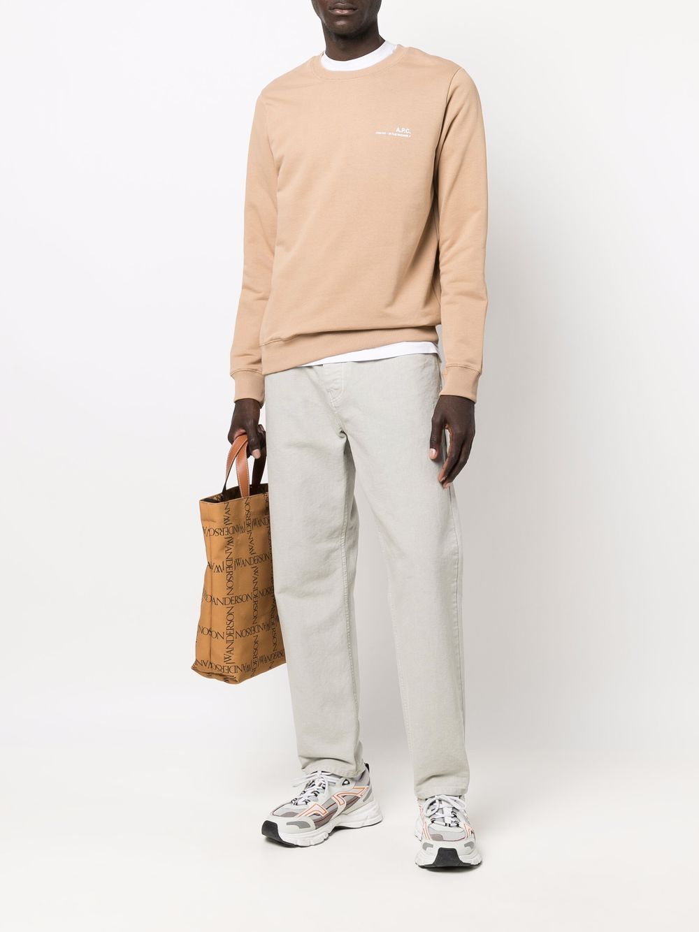 A.P.C. Sweater met logoprint - Beige