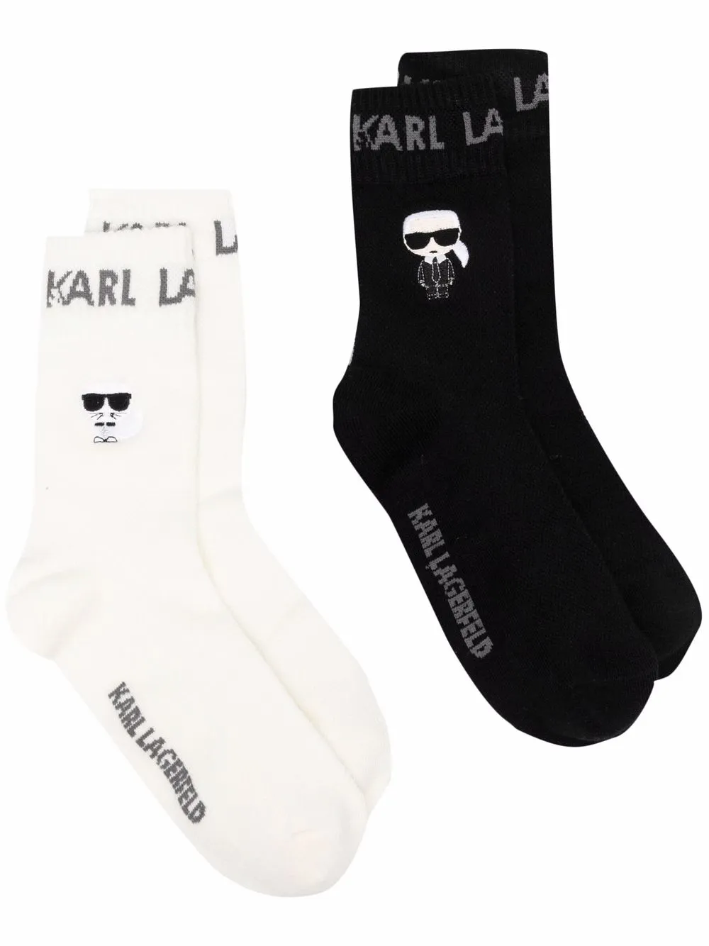 

Karl Lagerfeld logo -patch socks - Black