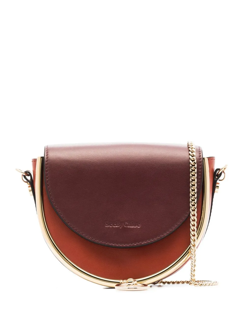 mara leather saddle bag see by chloé