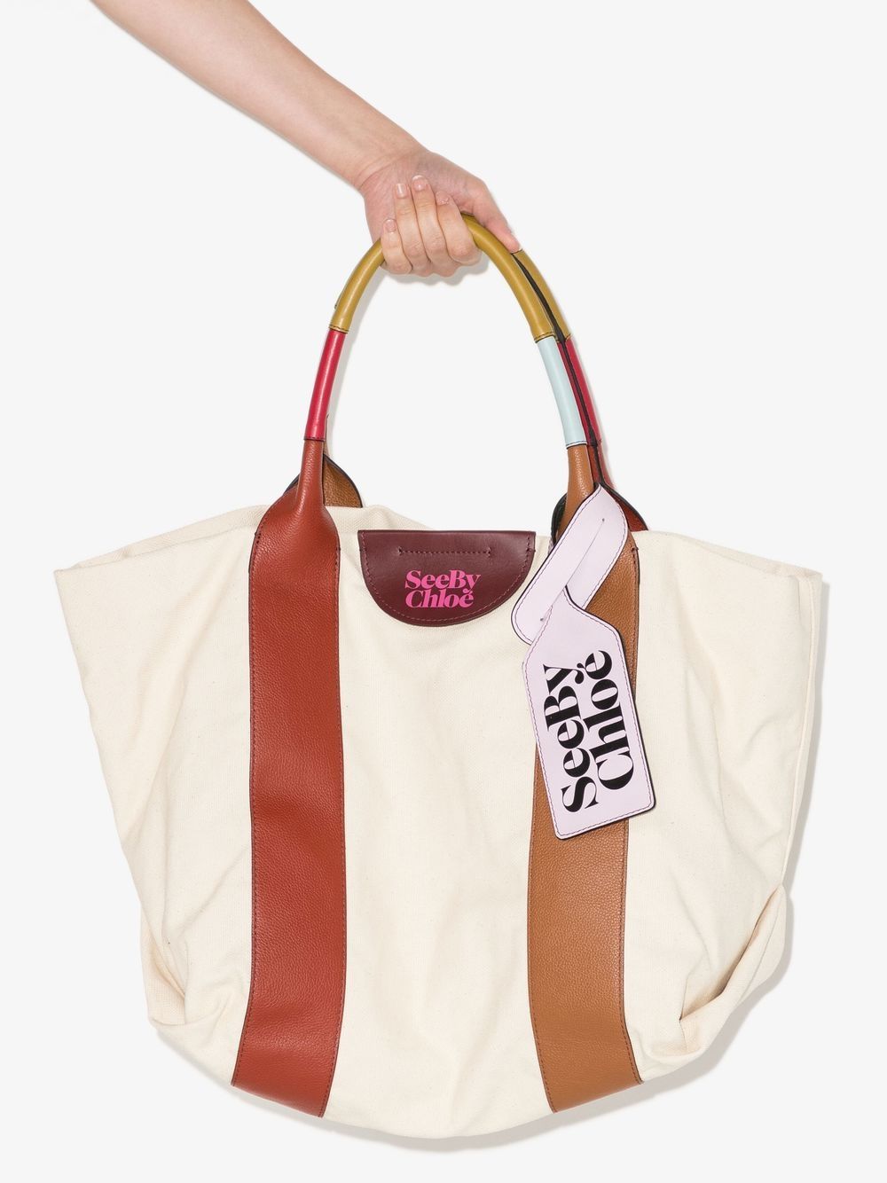 See By Chloé Laetizia Logo Print Tote Bag Farfetch