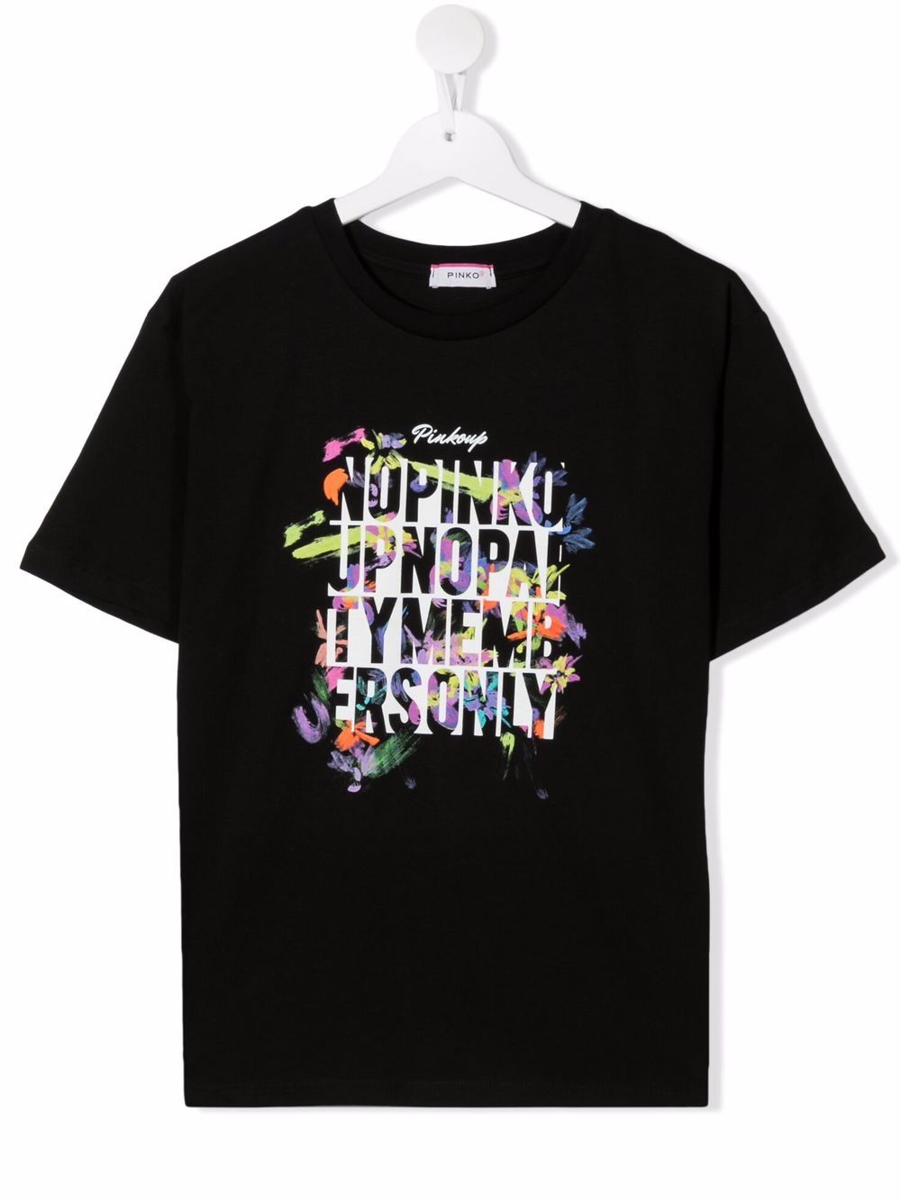 фото Pinko kids teen slogan-print t-shirt