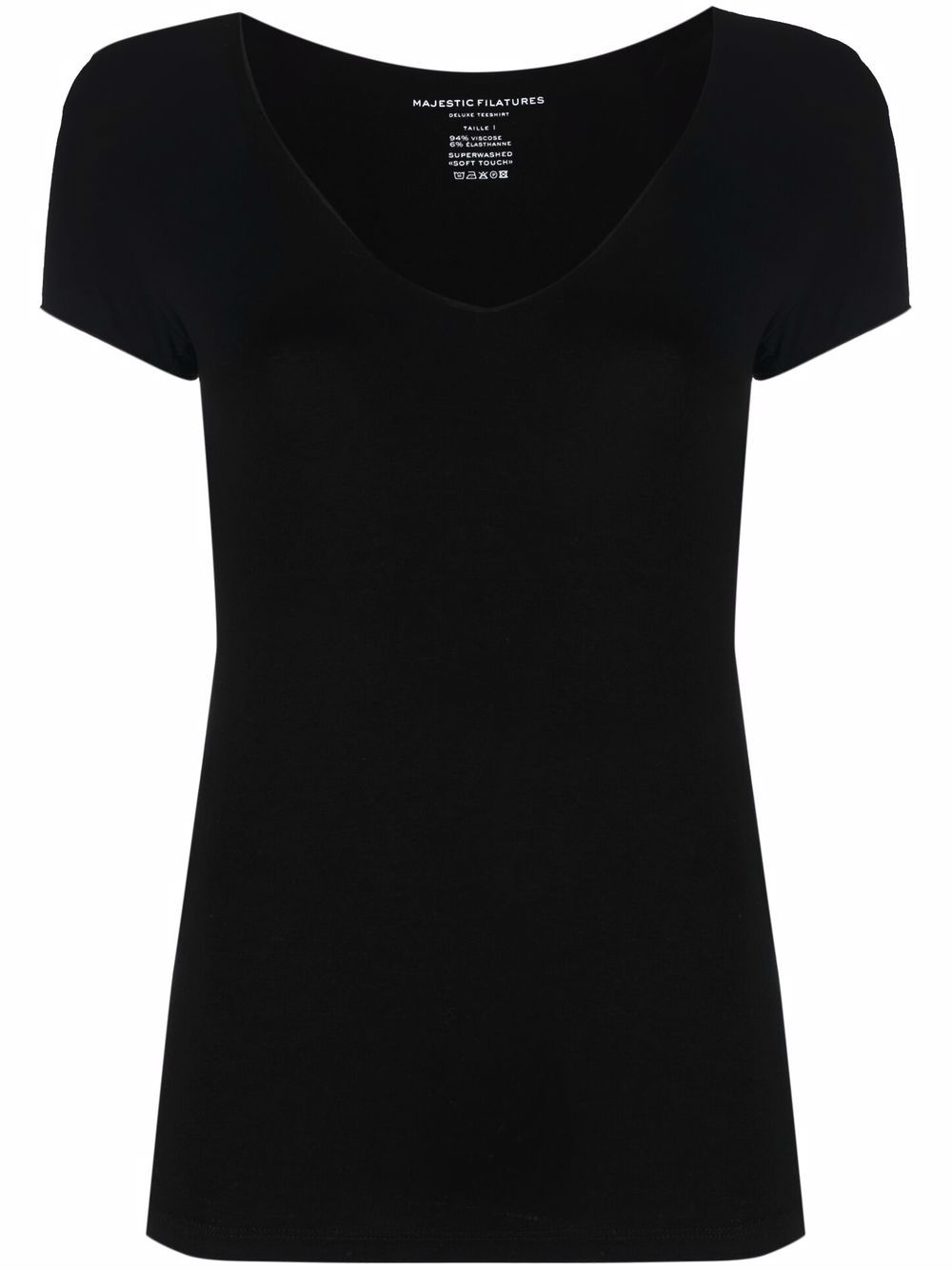 Majestic Filatures V-neck T-shirt - Black