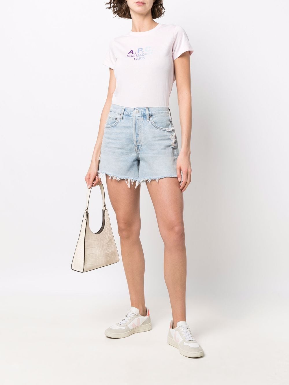 A.P.C. Katoenen T-shirt - Roze