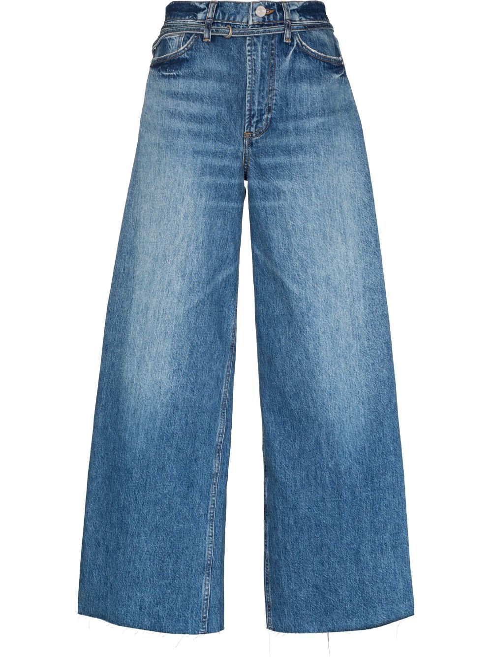 FRAME faded-effect boyfriend-cut jeans